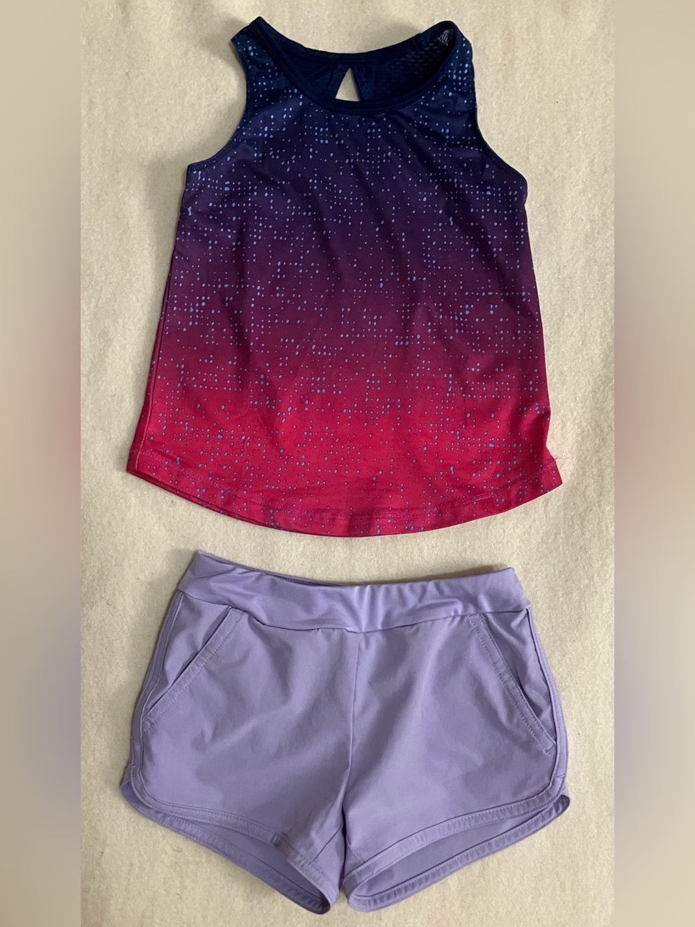 Joe Fresh Active Tank 2T & Lands' End Swim Shorts 2-3T Coordinating Toddler Set